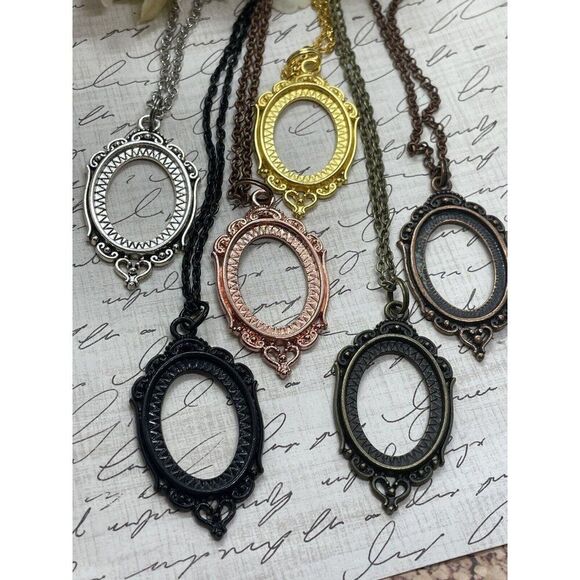 Grecian Greek Goddess Mythology Lady Heart Wedding Party Jewelry  necklace Cameo - Picture 8 of 16